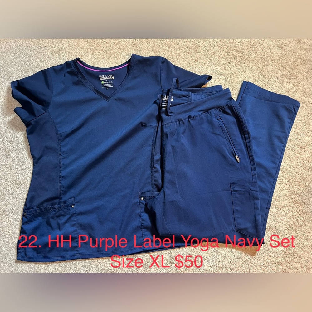 Healing Hands Navy Scrub Set